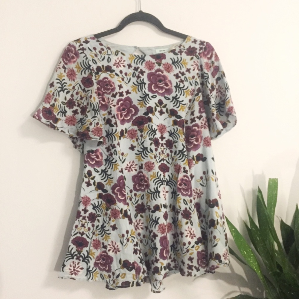 Floral Kimchi Blue Swing Top